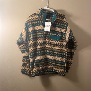 rare Patagonia men’s Aztec tribal synchilla NEW